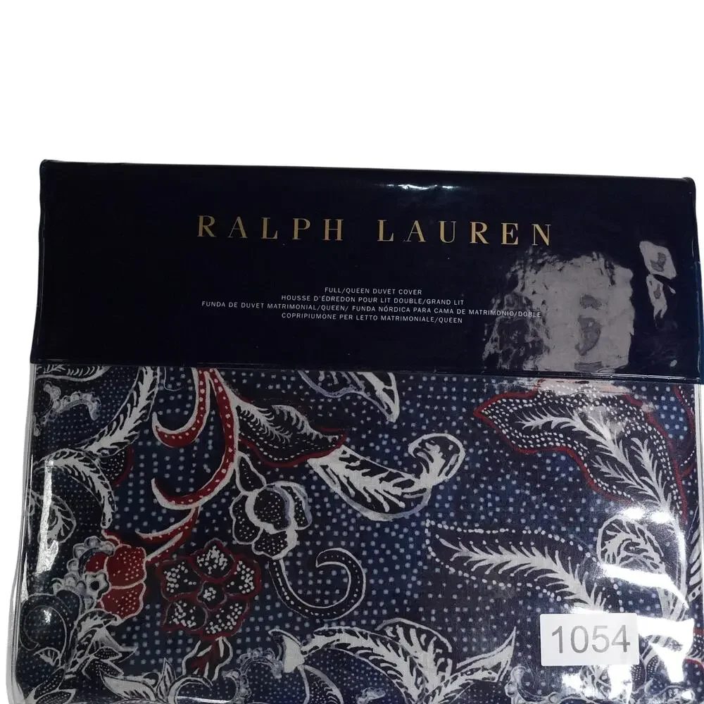 New Ralph Lauren Mirabelle Duvet Cover Full/Queen 92x96 Navy Blue Floral Paisley